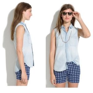 Madewell Chambray Sleeveless Button Down